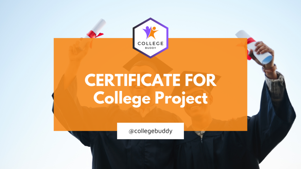 Certificate for college project
