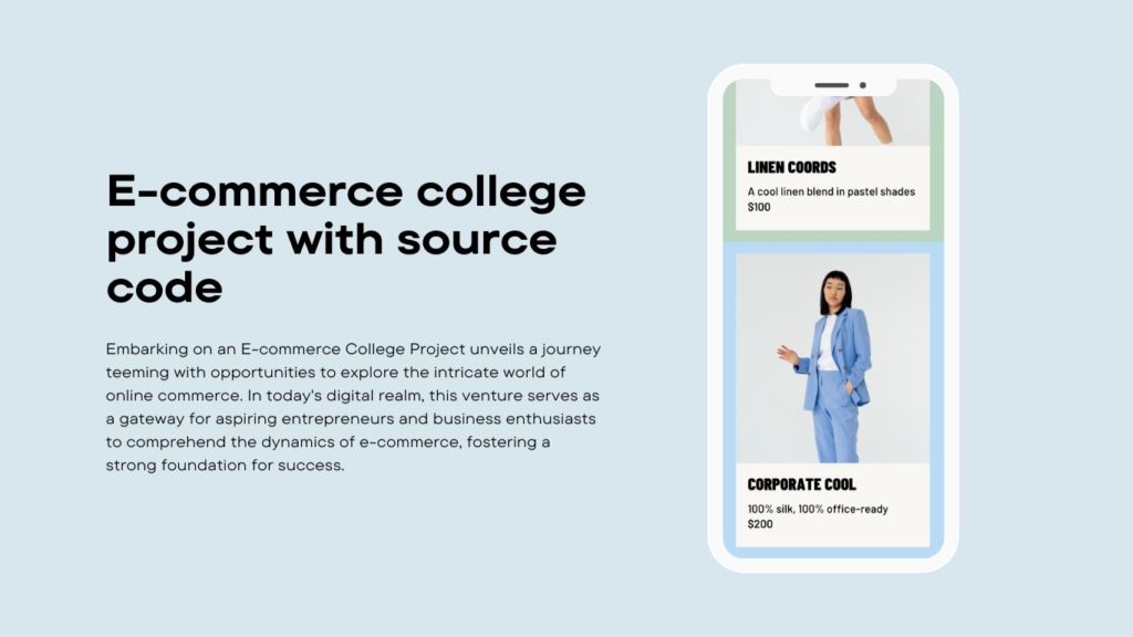 e commerce college project with source code