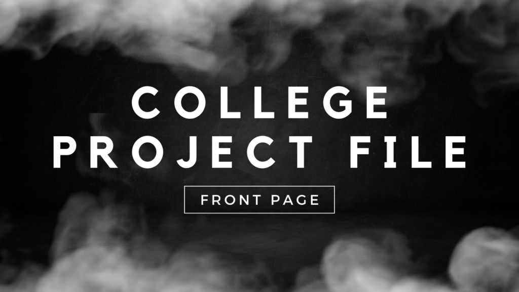 college project file front page