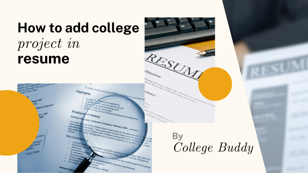 How to add college project in resume