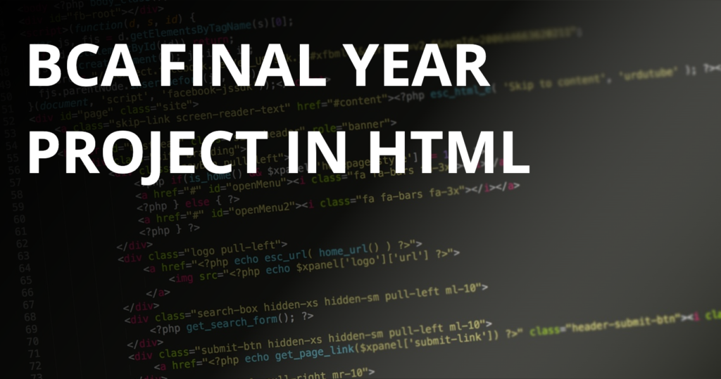 bca final year project in html