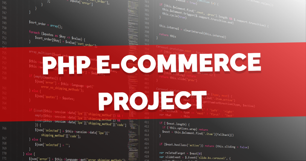 PHP e-commerce project