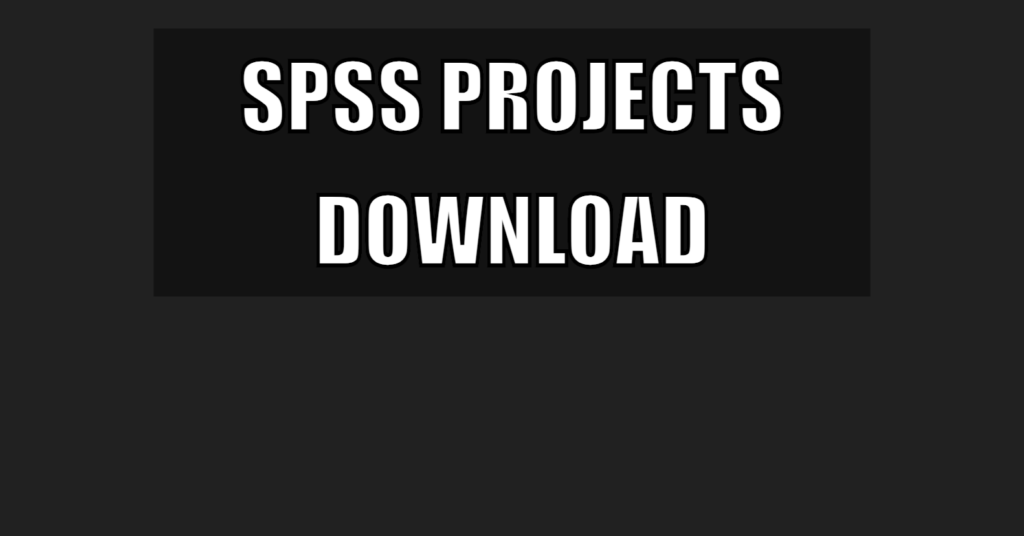 SPSS Projects Download