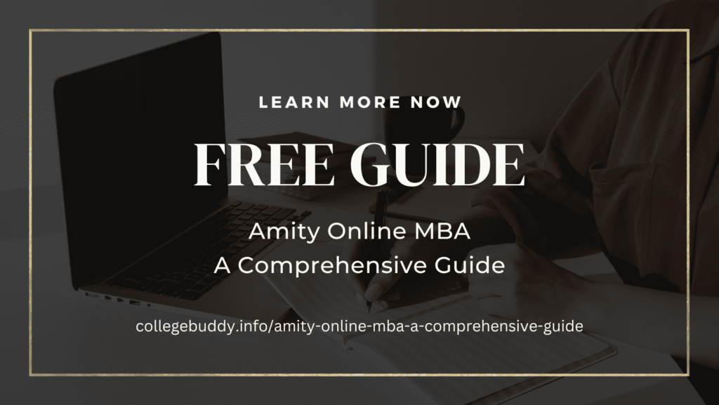 Discover the excellence of Amity Online MBA with a detailed review covering key aspects like degree value, program quality, fees, specializations, placements, and more. Explore why Amity's MBA program stands out and how it can enhance your career prospects. Please note that we are not affiliated with Amity University Online; verify details directly with the university.